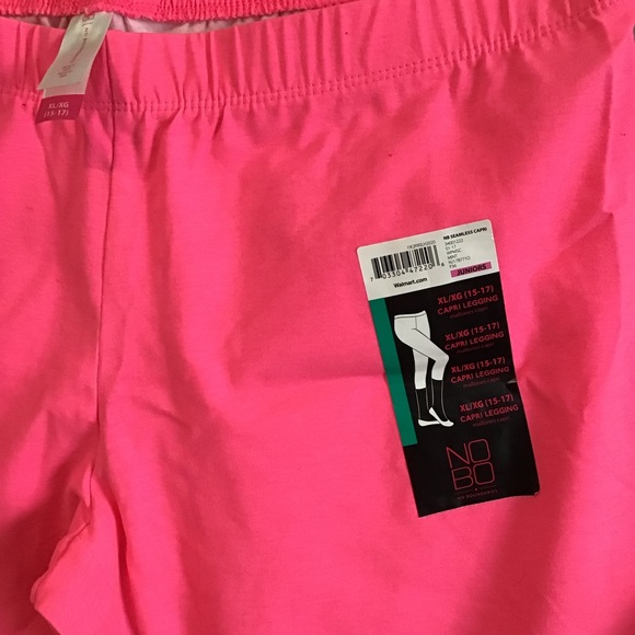 NO BOUNDARIES Pink Tank and Capri Leggings Set Juniors XL (15-17) NWT - Picture 2 of 4